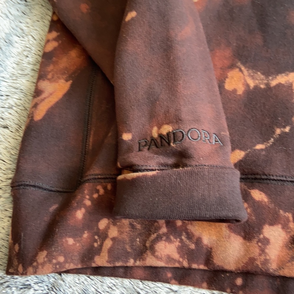 Reverse Tie Dye Bleach Dye Crewneck Crop Vintage - Picture 4 of 16